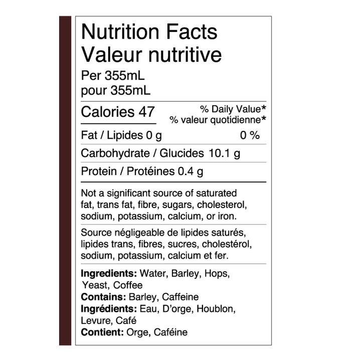 One For The Road Brewing – wholesale Non-alcoholic beer – Still Struggling Stout NA Beer 4x6 pack 355ml cans3