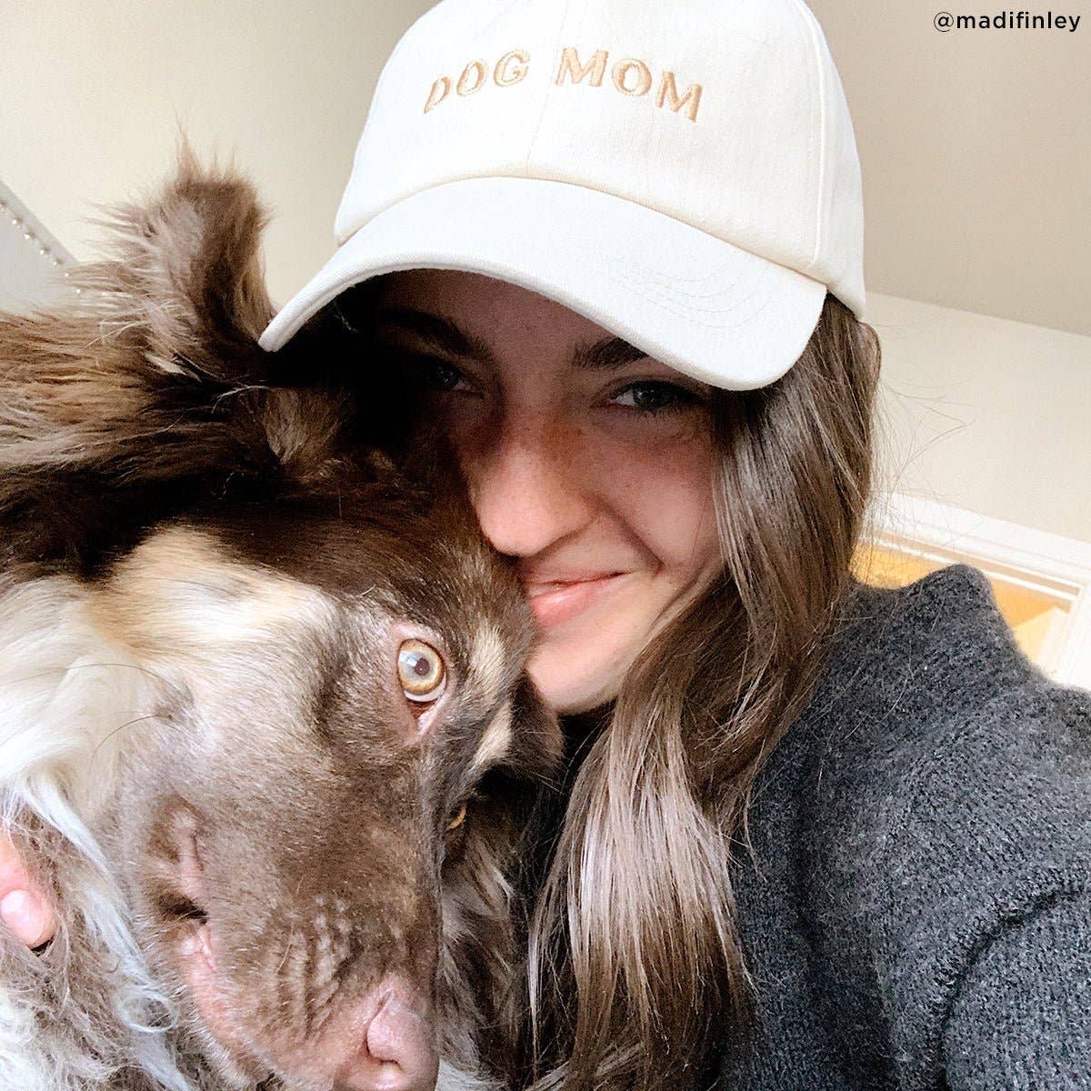Lucy & Co. - Wholesale Baseball Cap - Women's - Ivory Dog Mom Hat1