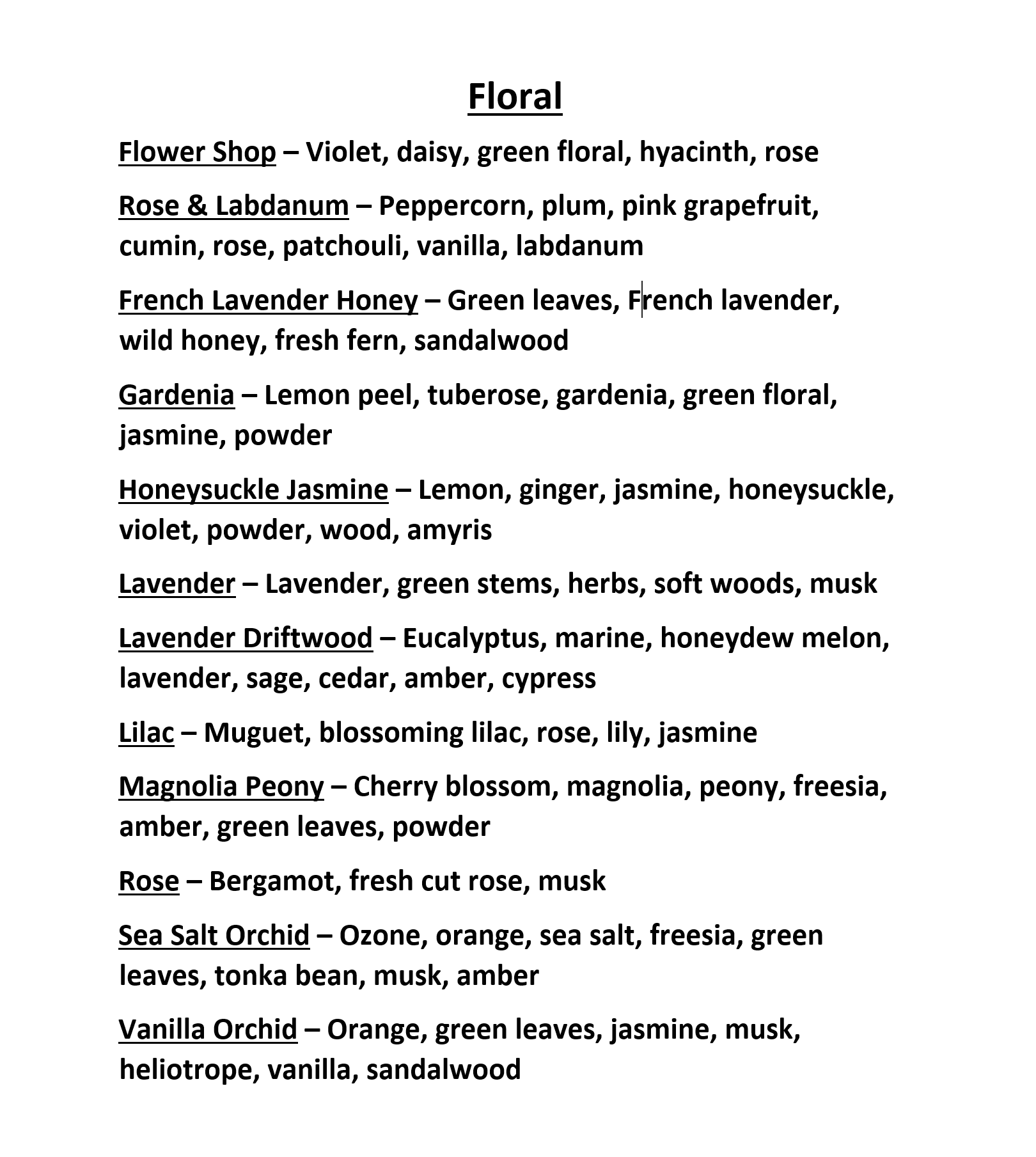 LiveYoung Candle Company – wholesale Wax melt – *Floral Scents* - Candle Refill Kits4