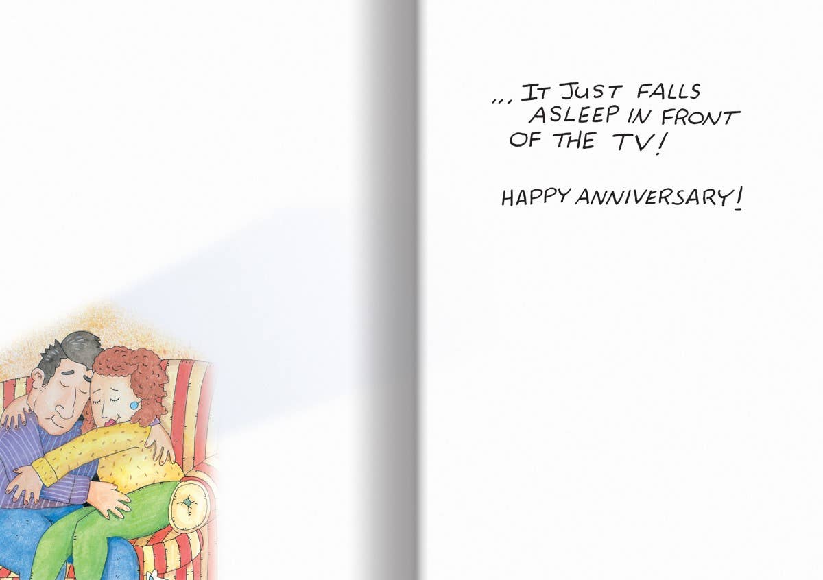 Oatmeal Studios - Vente Cartes d'anniversaire - Carte d'anniversaire Love Falls Asleep - 17771