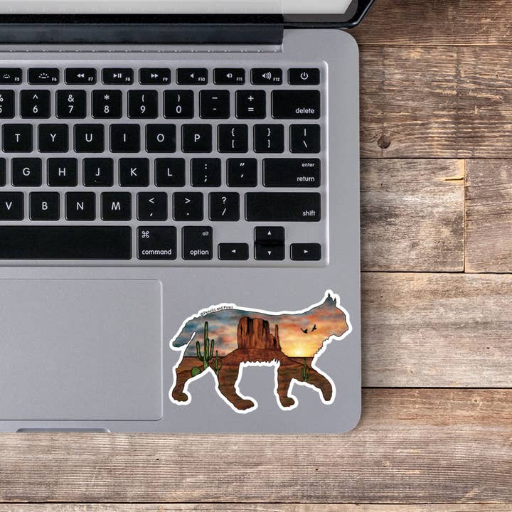 Pencils and Pines - Wholesale Sticker - Desert Bobcat Waterproof Sticker1