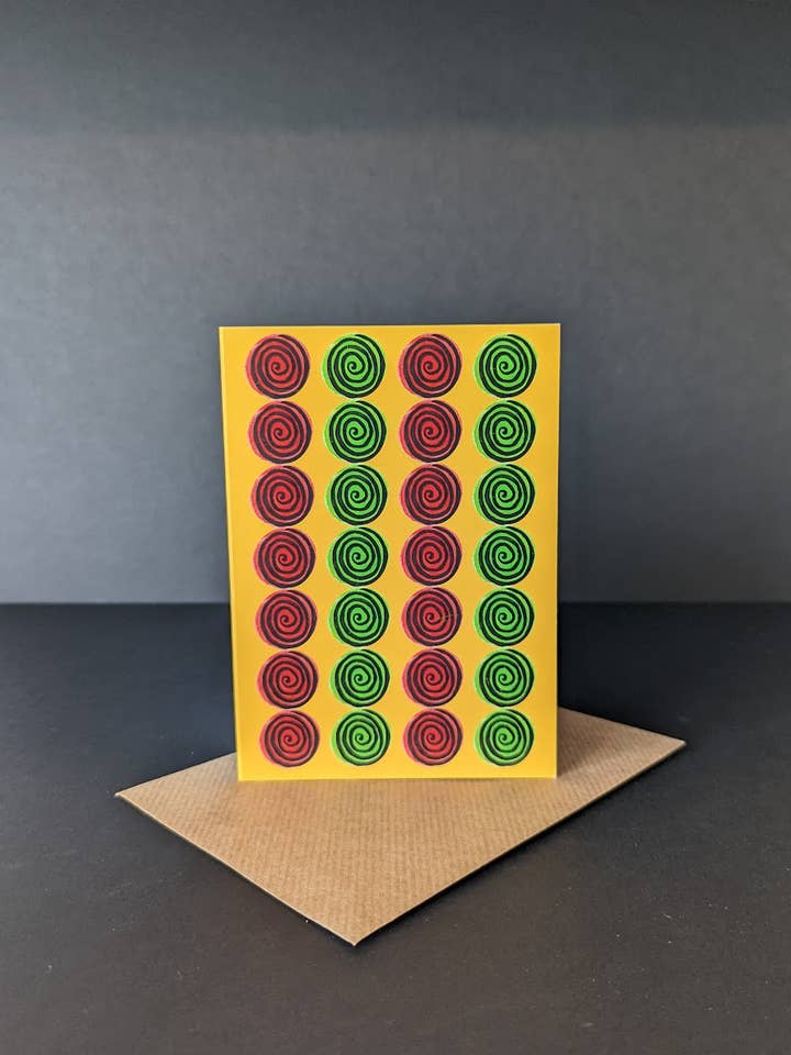 Ankara Cloth Greeting Card for wholesale by Antonietta Torsiello London