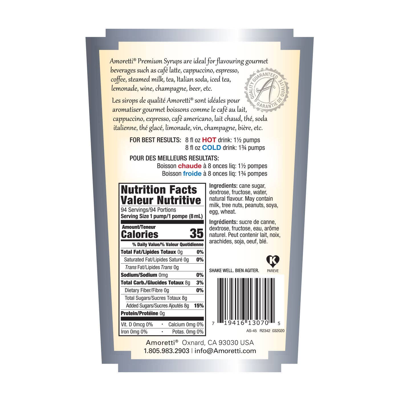 Amoretti - Wholesale Flavored Syrup - Premium Blueberry Syrup1