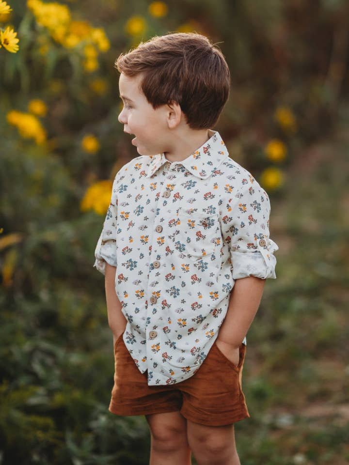 Juniper Bamboo Skjorte med Knapper for engroshandel hos Love and Grow Clothing Co