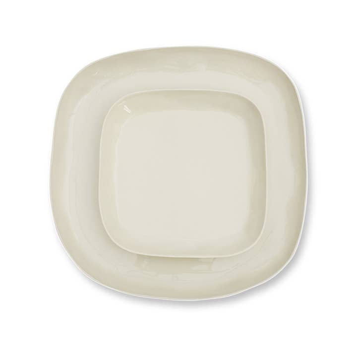Marmoset Found - Wholesale Dinner plate - Cloud Square Platter Chalk White (L)1