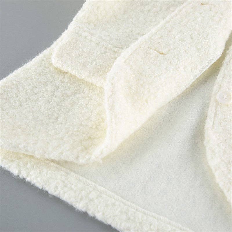 WHITE Thick Solid Wool Coat for wholesale on Faire10