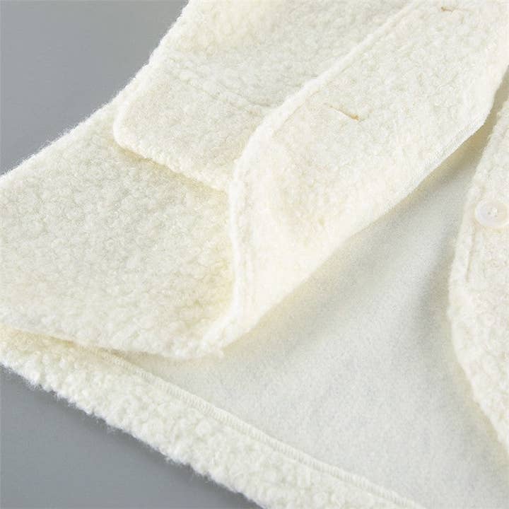 WHITE Thick Solid Wool Coat for wholesale on Faire10