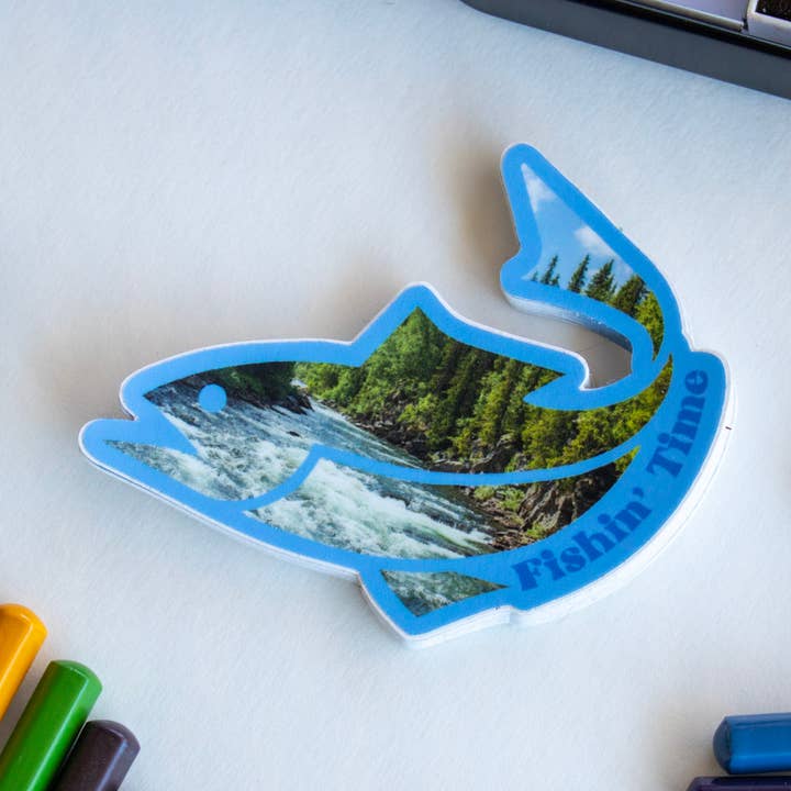 Aufkleber Angelzeit für den Großhandel von Wickline's