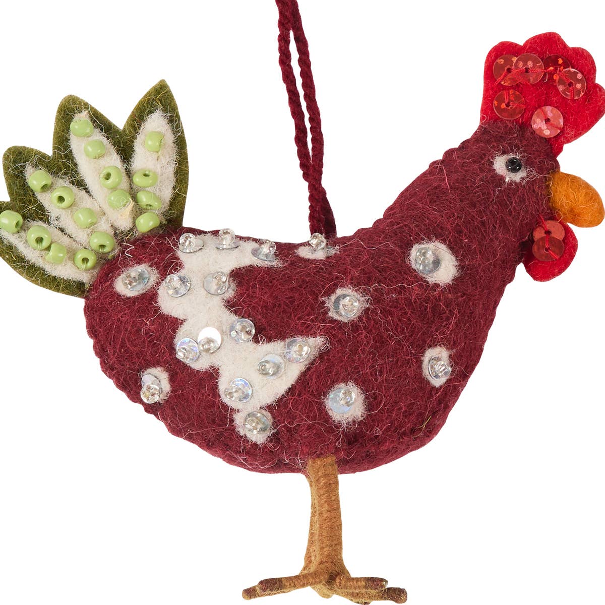 Split P – Engroshandel Julepyntsæt – Kyllingefiltpynt - Sæt med 32