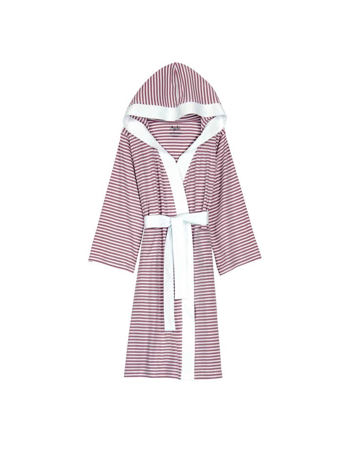 Pure Fiber - Wholesale Robe – Women's - Seaside Serenity Robe – Organic Cotton Hooded Fit1