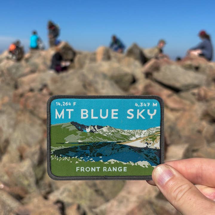 Mt Blue Sky Colorado 14er Patch (3.5" x 2.5") for wholesale by Hinterland Outdoors
