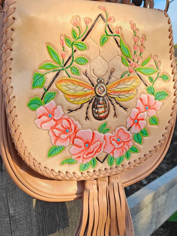 Bumble Bee schoudertas - Creme voor wholesale door Celestial Gypsy