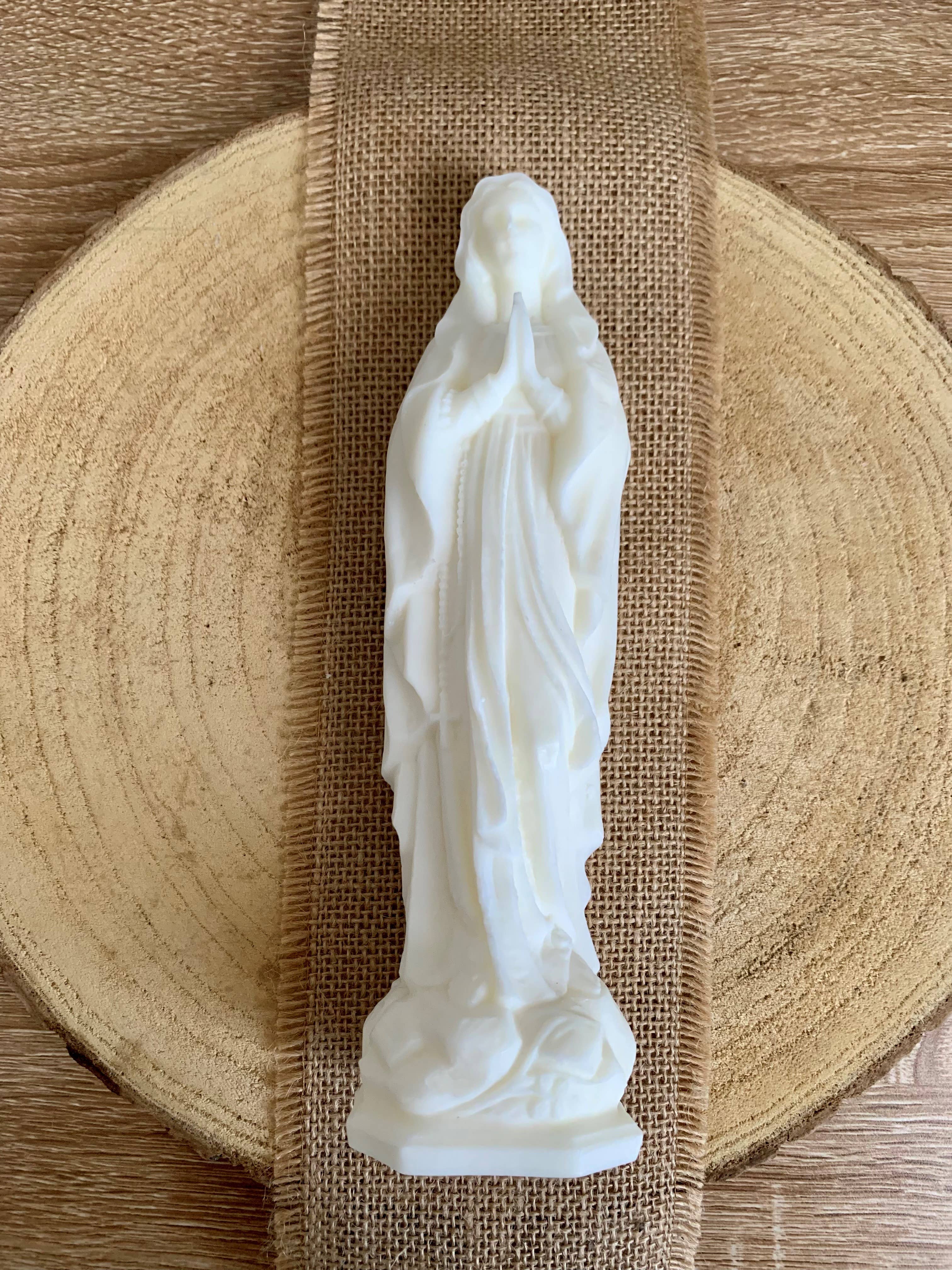 GREENRANN – Engroshandel Pyntefigur – Madonna (Jomfru Maria) i ren hvid voks1