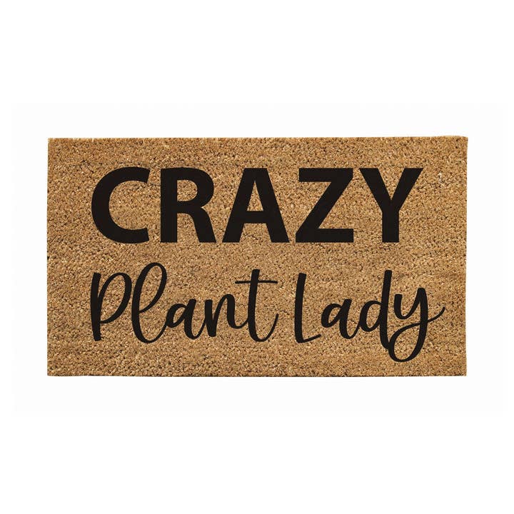 Crazy Plant Lady Coir Mat for wholesale by Evergreen Enterprises