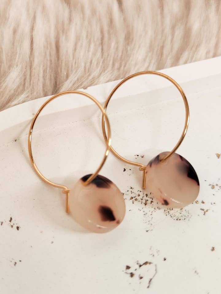 Creoler med utbytbar leoberlock, 25 mm, guldfärgad för wholesale av afHandmade