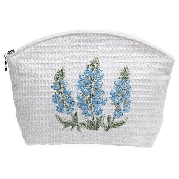 Jacaranda Living - Wholesale Makeup/Cosmetic Bag - Cosmetic Bag (Medium) - White Waffle Weave, Embroidered0