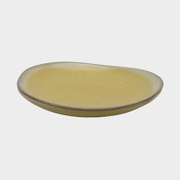 Yellow Dessert Plate Aveiro for wholesale by Maria Terracota Portugal