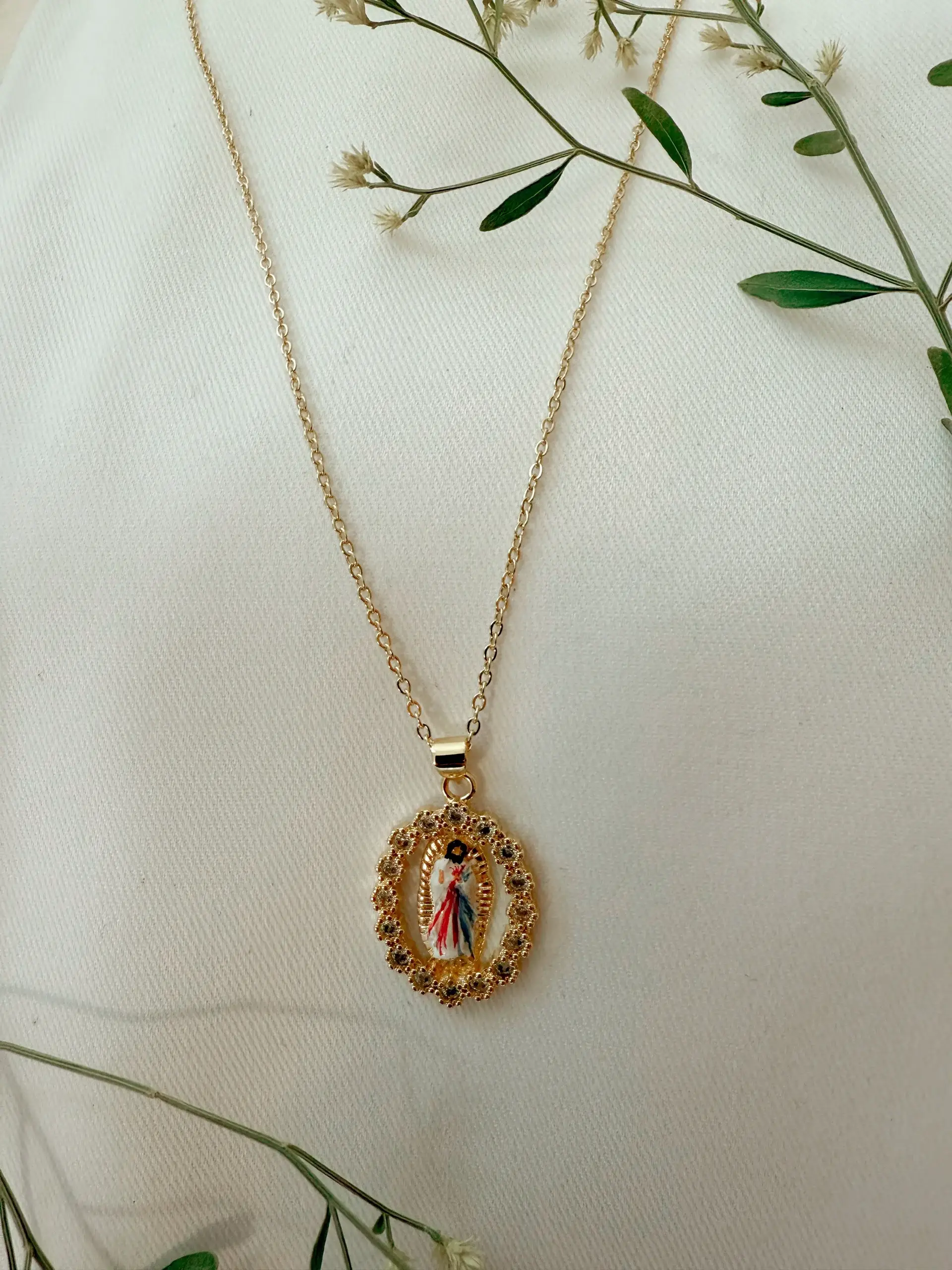 Harleigh Leonards Designs – Colar pingente/pendente por atacado – Colar de Jesus na Divina Misericórdia1