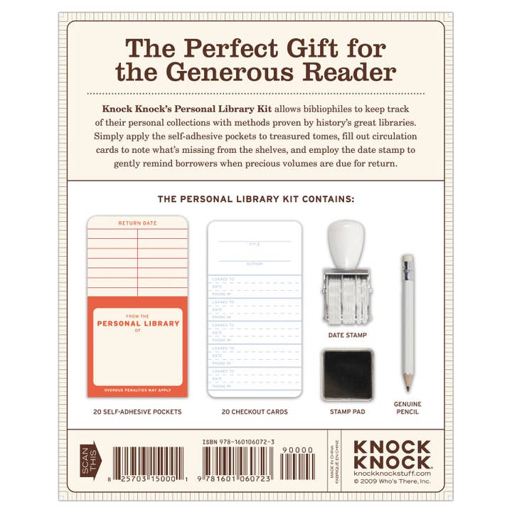 Knock Knock - Wholesale DIY Craft Kit - Personal Library Kit: Original Version