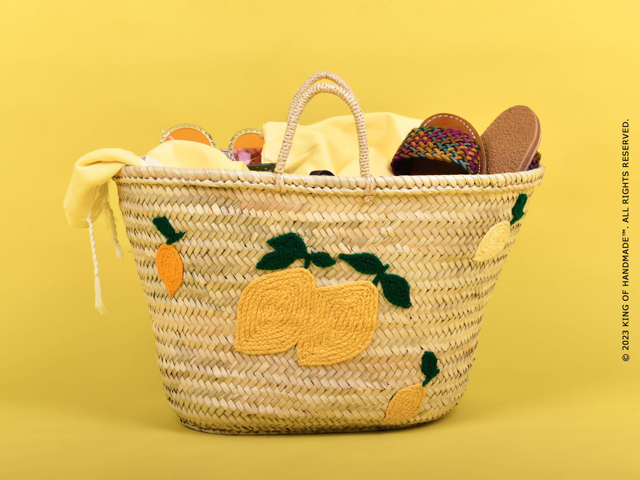 King Of Handmade – wholesale Beach bag – Lemon Beach Bag - Italian Tote Bag - Lemon Italy Tote 11