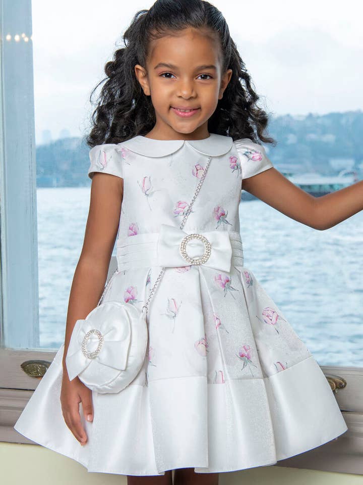 Pink formal dress 33287PR for wholesale by Lara Kids