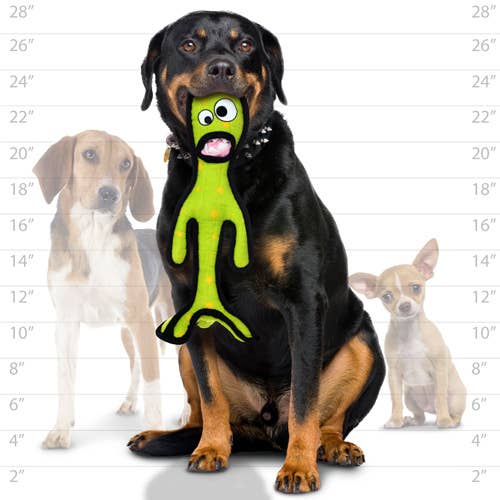 Tuffy Dog Toys - VIP Products – Großhandel Plüschtier – Hund – Tuffy Alien G6 - Grünes, robustes, langlebiges Hundespielzeug5