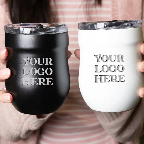 LAMOSE - Wholesale Insulated Mug/Tumbler - Business Logo Engraved Wine Tumbler Custom Insulated Tumbler
