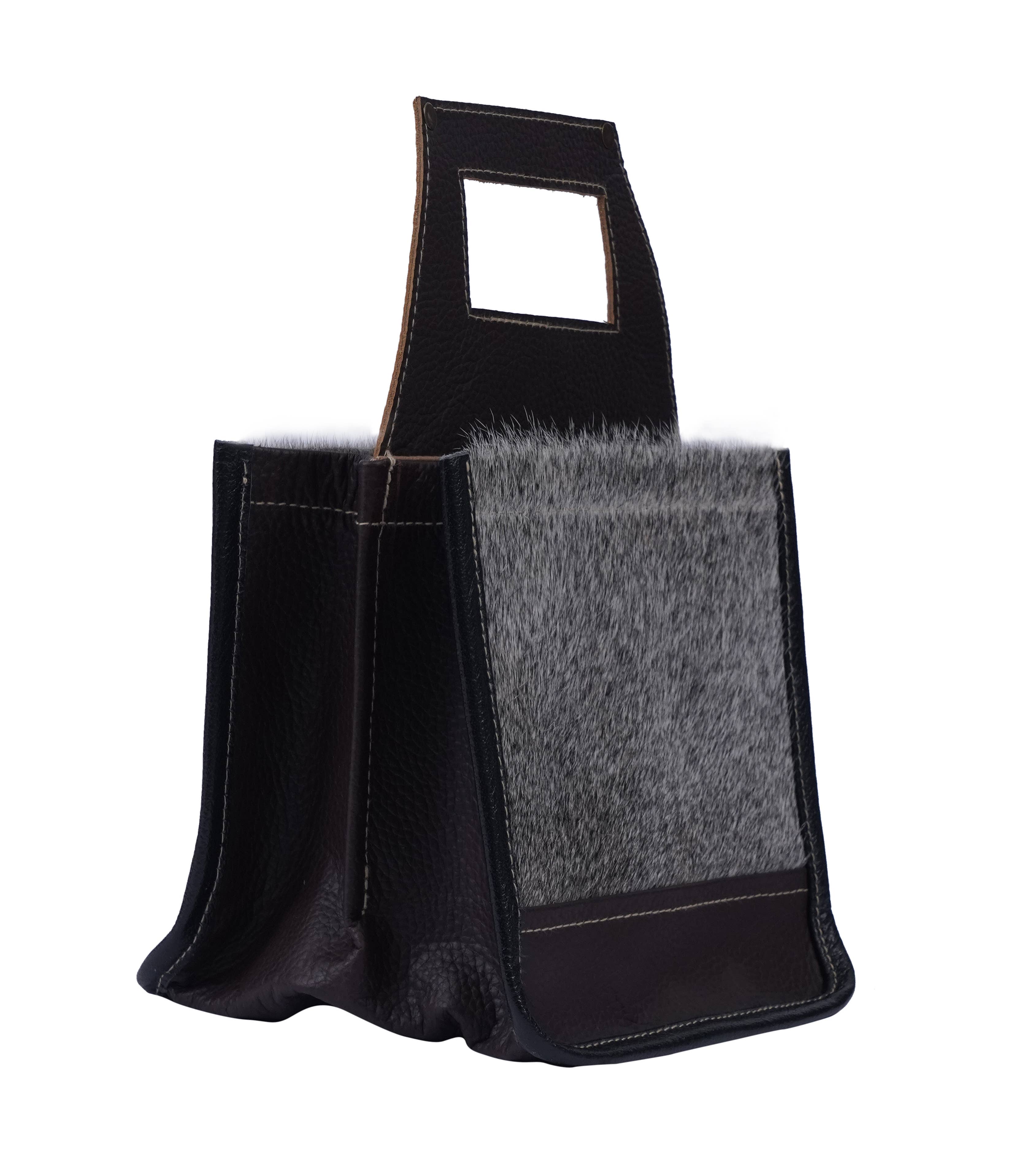 Hopofly Bags – Großhandel Bier-/Wein-Caddy – Bierdose aus Segeltuch und Leder in Hornform, 6er-Pack1