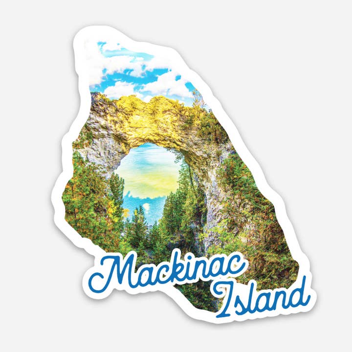 Arch Rock Vinyl Sticker for wholesale by Mackinac Memories
