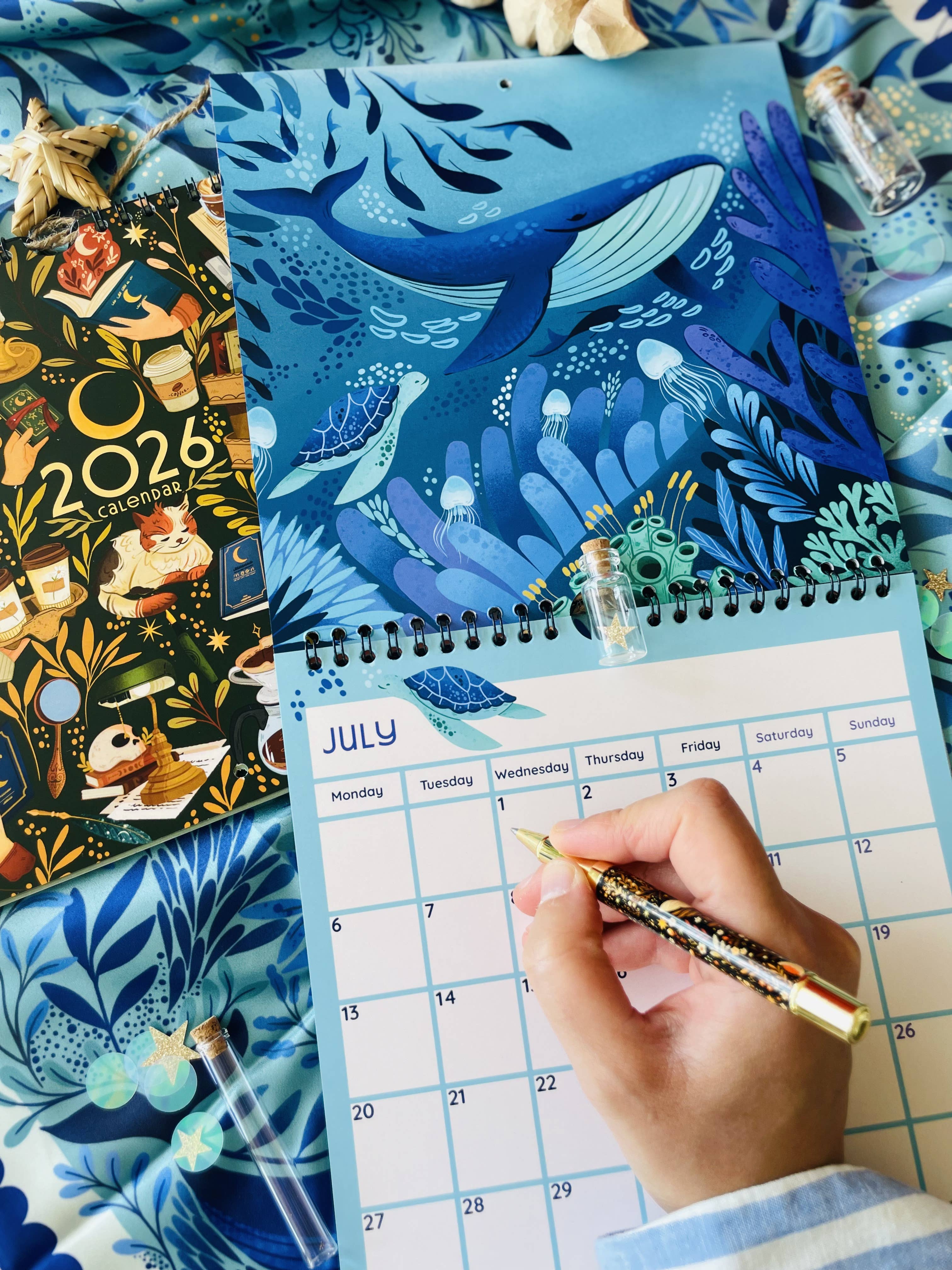 Split Moon Studios - Wholesale Calendar - 2026 Wall Calendar Floral Calendar - 21*21 CM Sized Calendar6