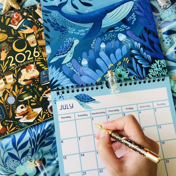 Split Moon Studios - Wholesale Calendar - 2026 Wall Calendar Floral Calendar - 21*21 CM Sized Calendar6