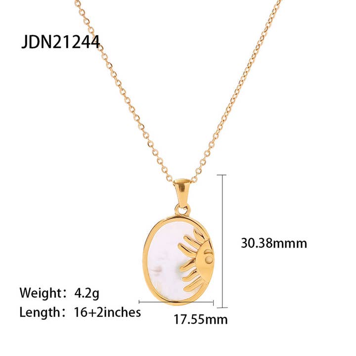 ACCITY - Wholesale Pendant/Charm Necklace - FRENCH FASHION VINTAGE STAINLESS STEEL NECKLACE_CWAJE061411
