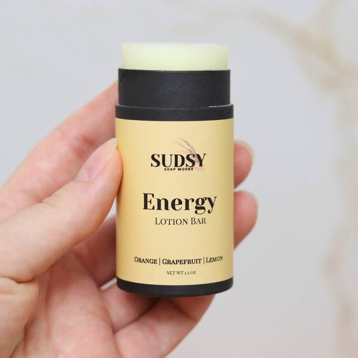 Sudsy Soap Works LLC - Wholesale Solid Lotion - Energy Lotion Bar3
