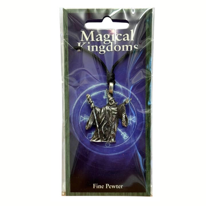 Myth & Magik - Silver Jewellery Cavern Wholesale – wholesale Pendant/charm necklace – Merlin Wizard Necklace – Adjustable Pewter Pendant (USA-DDP)1