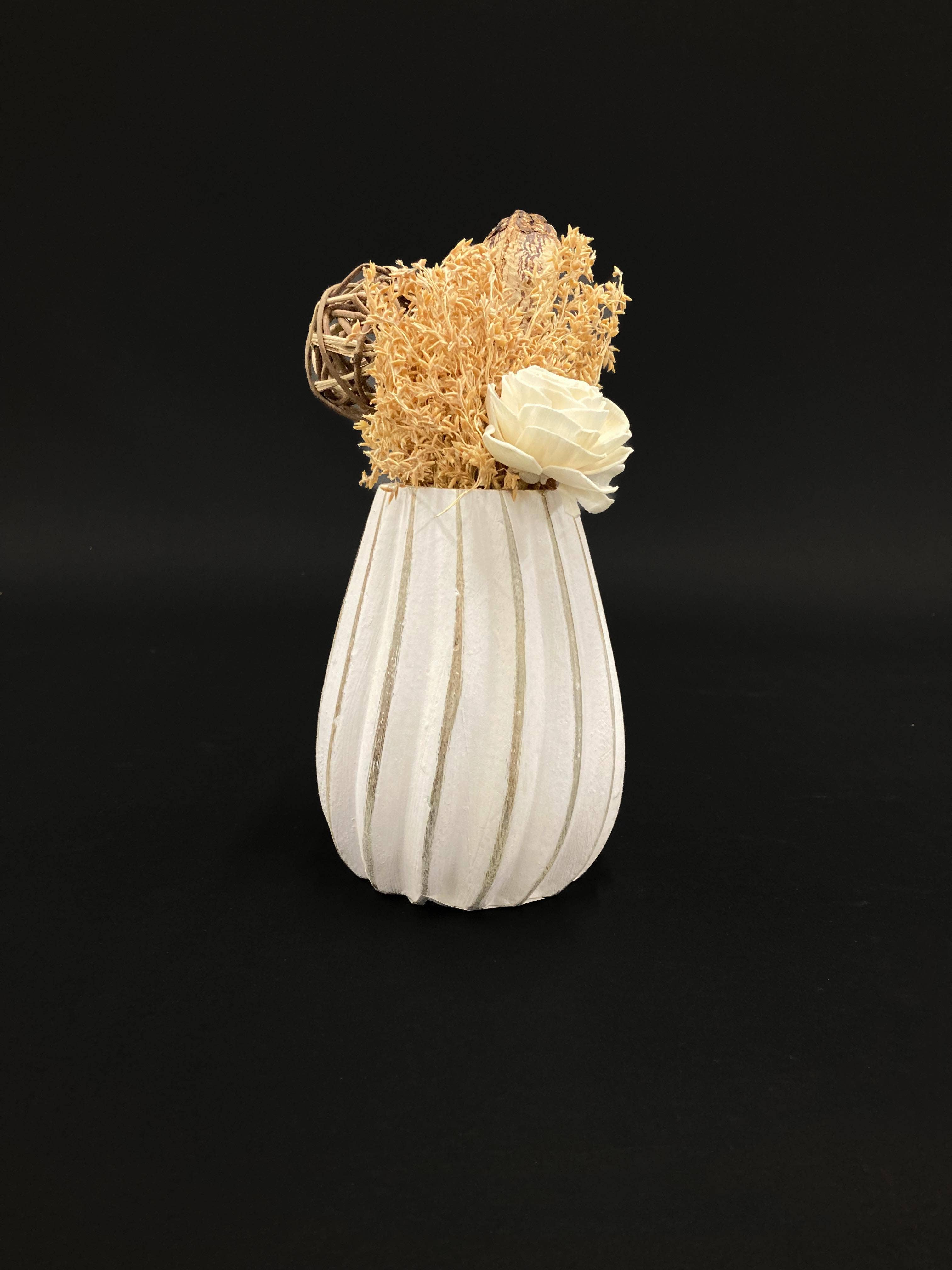 Wholesale Home Decor - Wholesale Vase - Spiral Wood Vase 4x4x6in