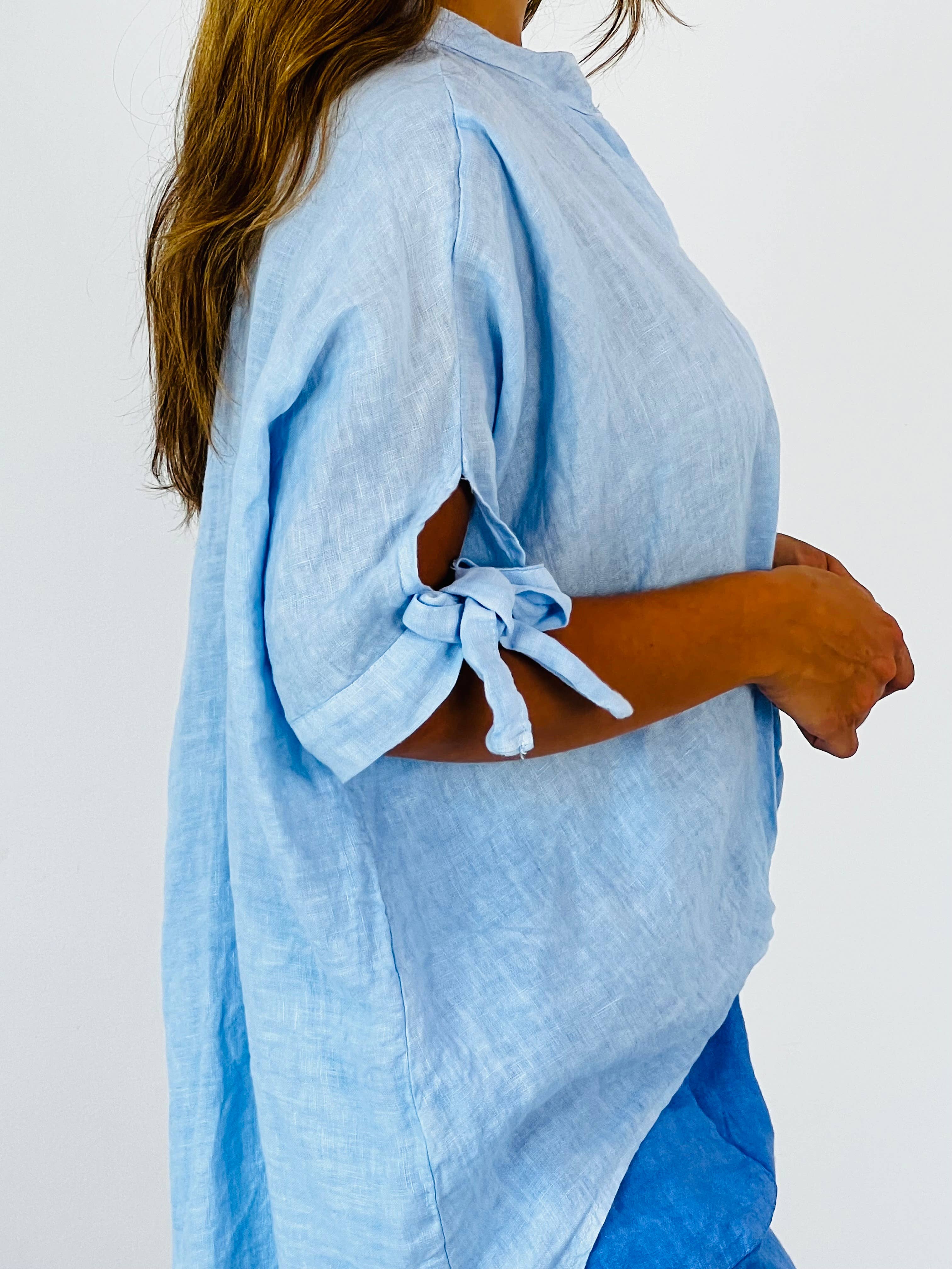 Linen & More - Wholesale Blouse - Women's - REF 994 100% LINEN BLOUSE WITH TWO SIDES11