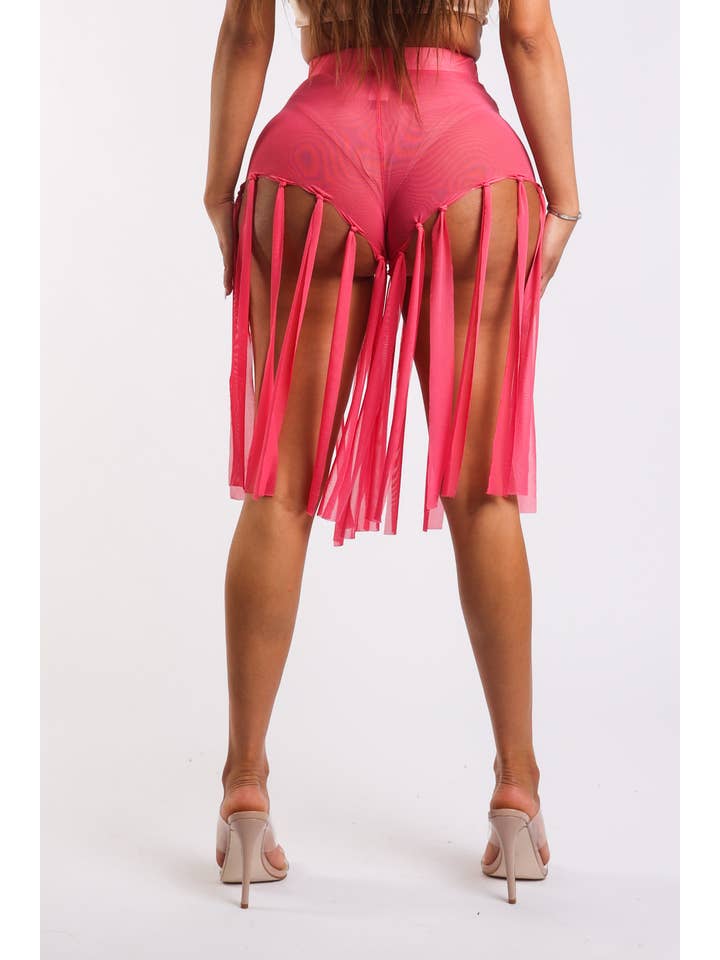 K Too - Wholesale Shorts - Women's - Fringed mesh shorts5