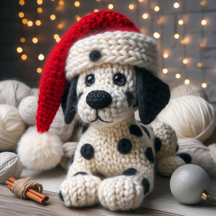 Single Luxury Dalmatian Christmas Card for wholesale by Two Woofs