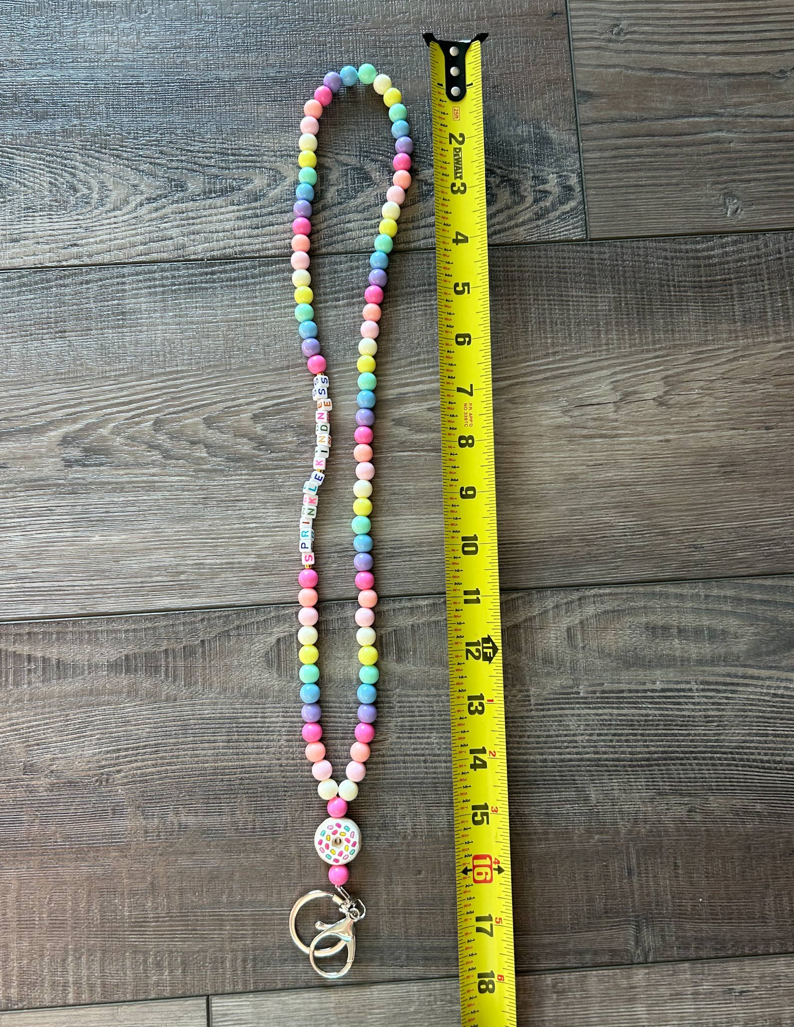 JILLIAN INK LLC - Wholesale Lanyard - Women's - Colorful Beaded Teacher Lanyard with Donut Charm1