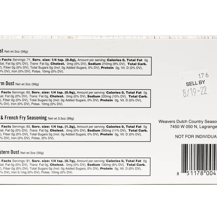 Weavers Dutch Country Seasonings - Wholesale Rub - Farmer's Grilling & Smoking Sampler Seasoning1