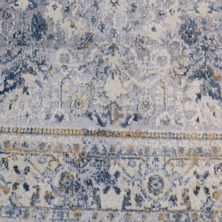 Tapis Vintage Delmar Gris Clair Bleu pour la vente par Arshs Fine Rugs