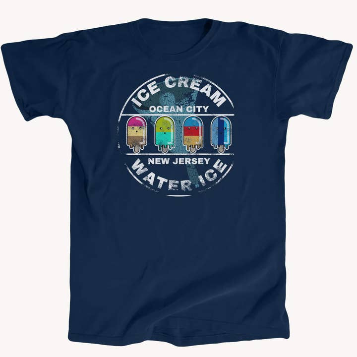 Navy Blue Ice Cream Water Ice Premium Tee for wholesale on Faire