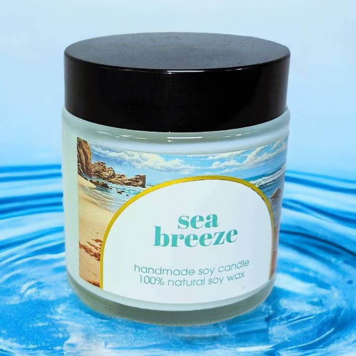 Natural Sea Breeze Scented Soy Candle for wholesale by EthnicNatur