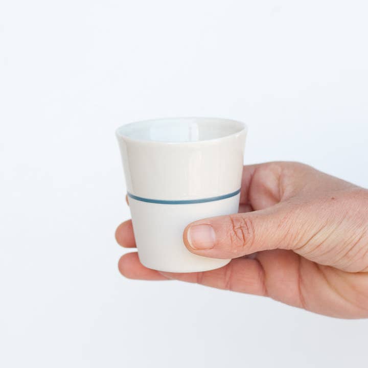 White Porcelain Small Coffee Beaker - 5 Colour Options for wholesale by Sue Ure Maison