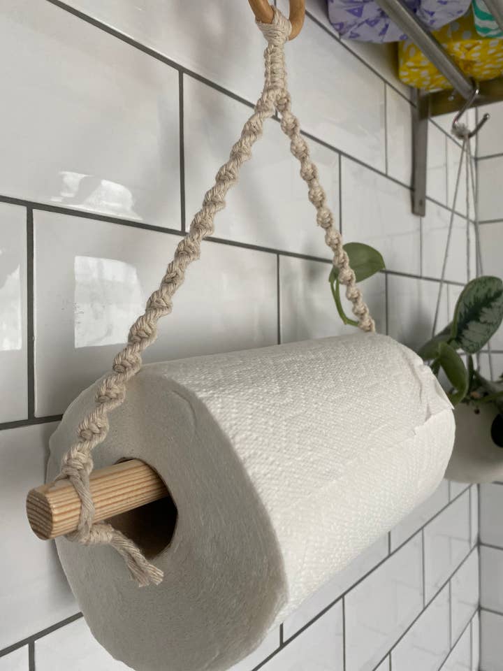 Hanging Kitchen Roll Holder for wholesale by Macra-Made With Love