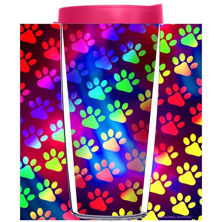 Neon Paw Prints Tumbler for wholesale by FREEHEART