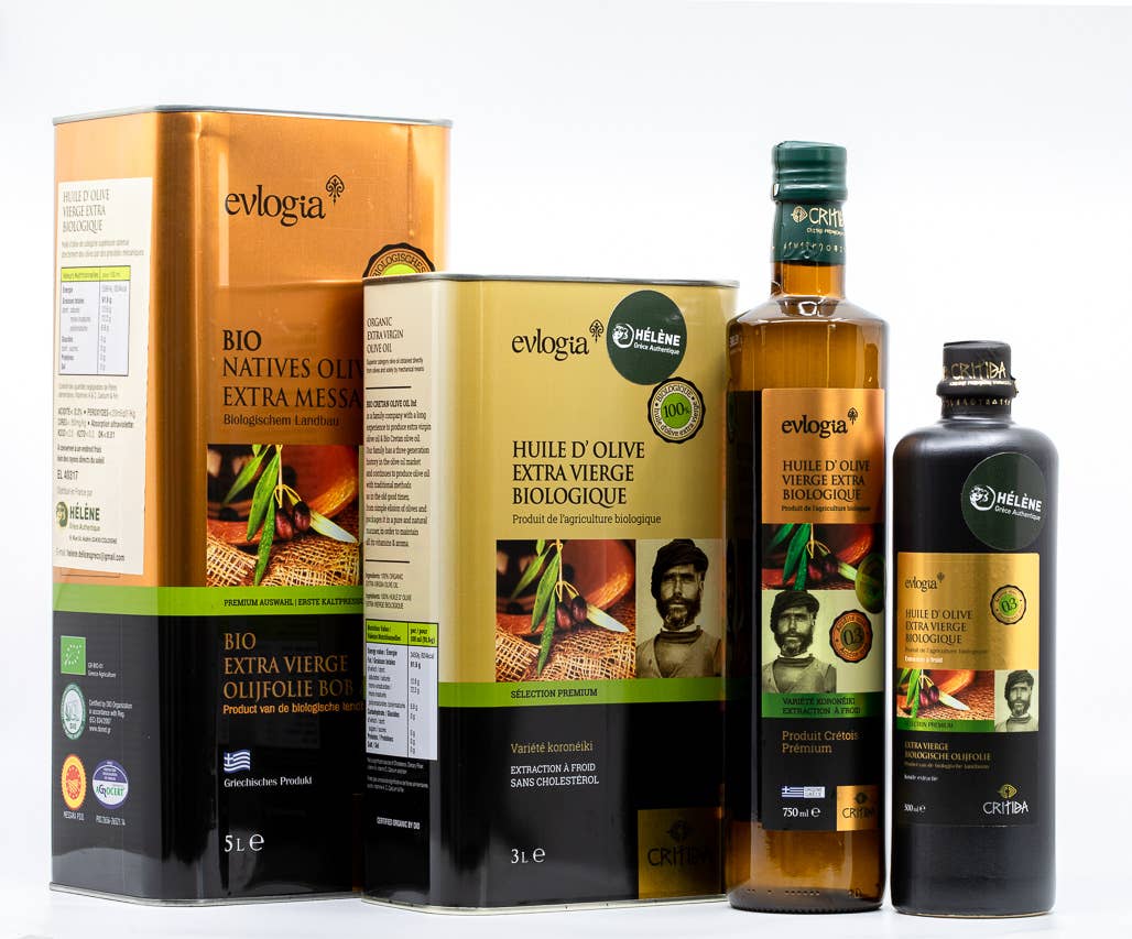 Helene Delices Grecs - Venta al por mayor Aceite de oliva - Aceite de oliva virgen extra orgánico de Creta 3L3