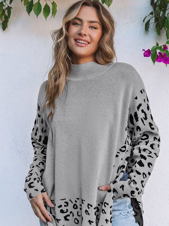 Isabella Side Slit Oversized Sweater for wholesale by Poppy Lee Lane
