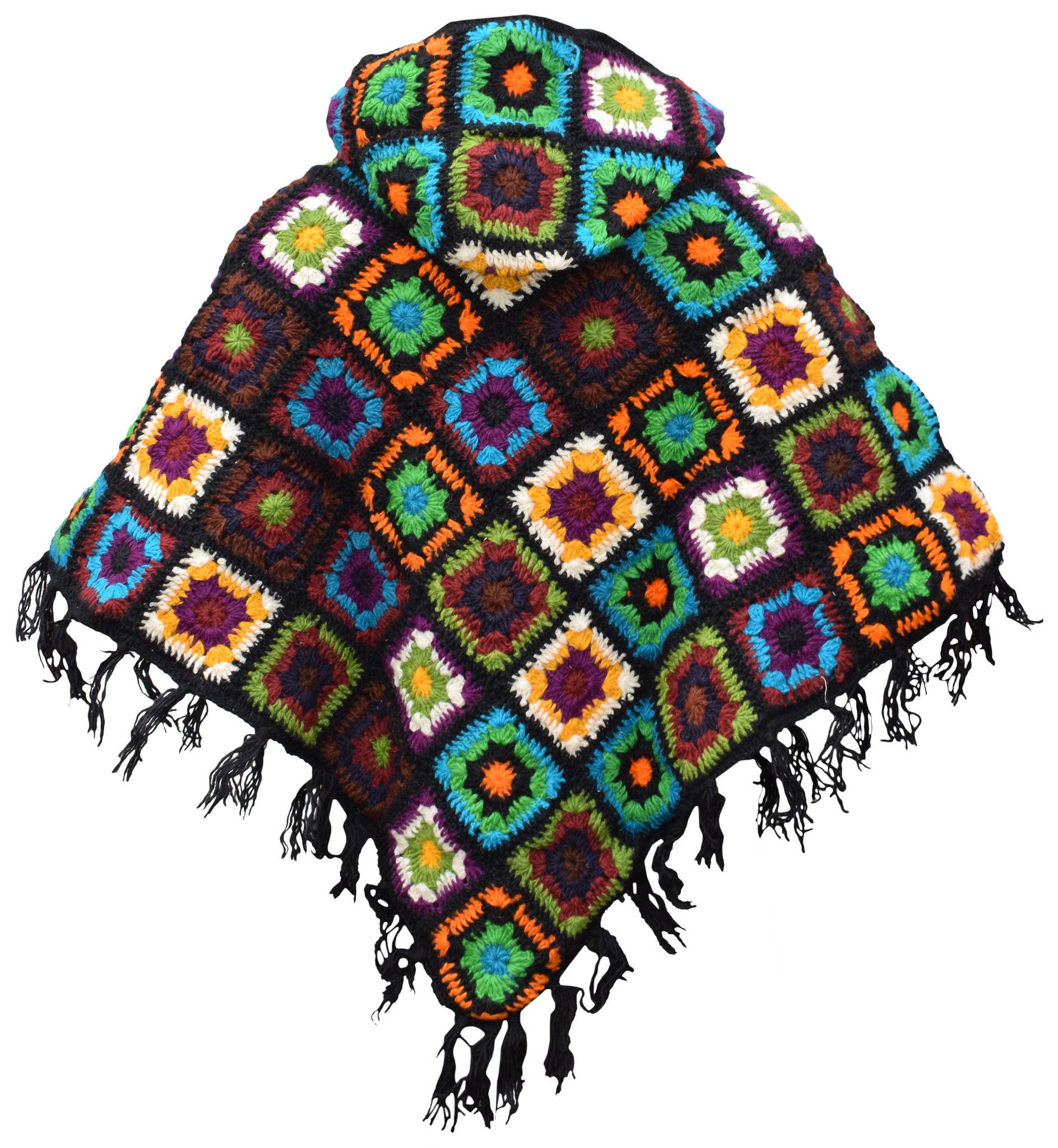 Gheri – wholesale Poncho – Women's – Crochet Fleece Lined Wool Poncho6