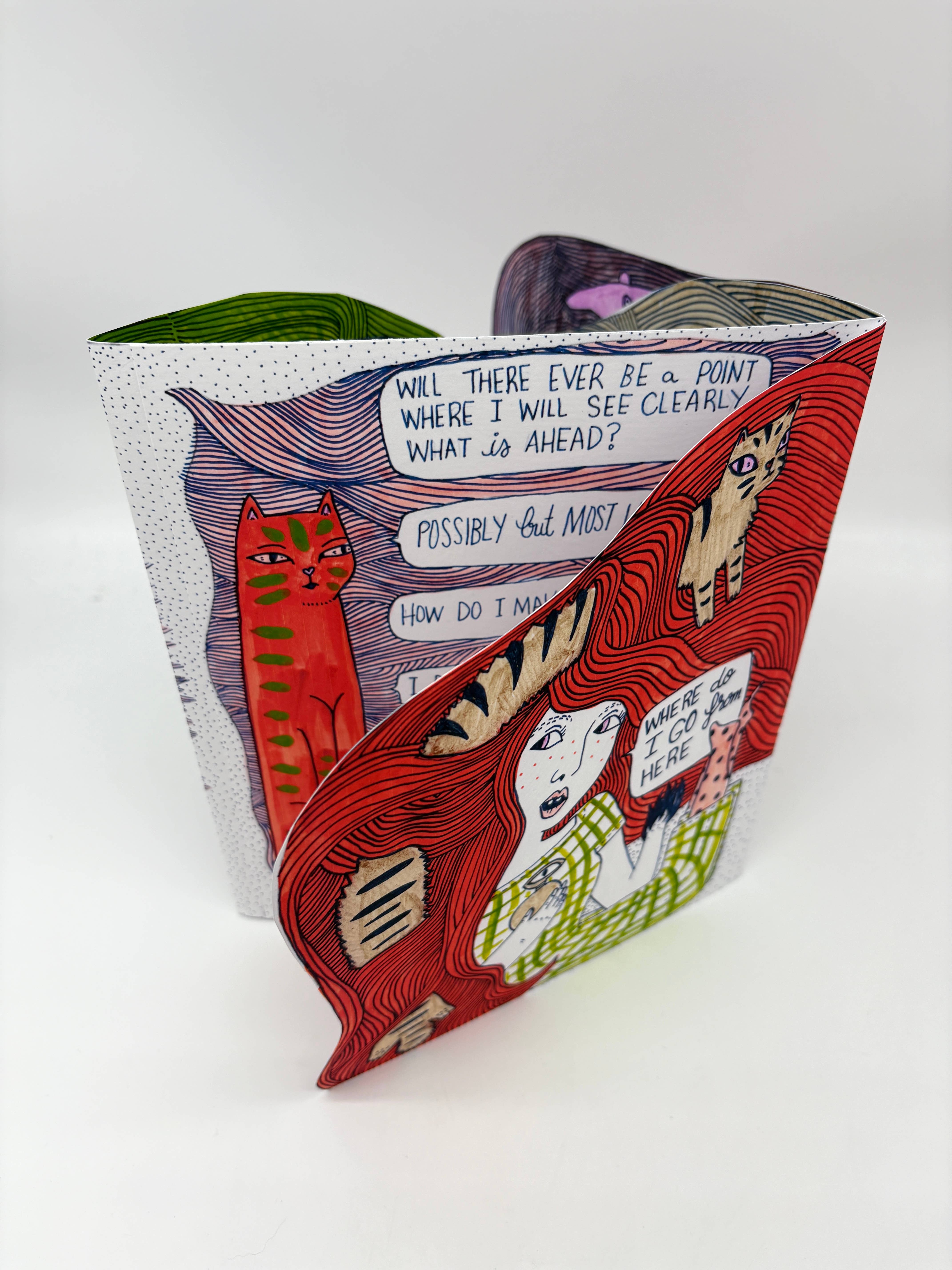 Erika Rier - Wholesale Arts & Entertainment Book - In These Tangled Webs, Illustrated Art Zine with Handcut Pag6